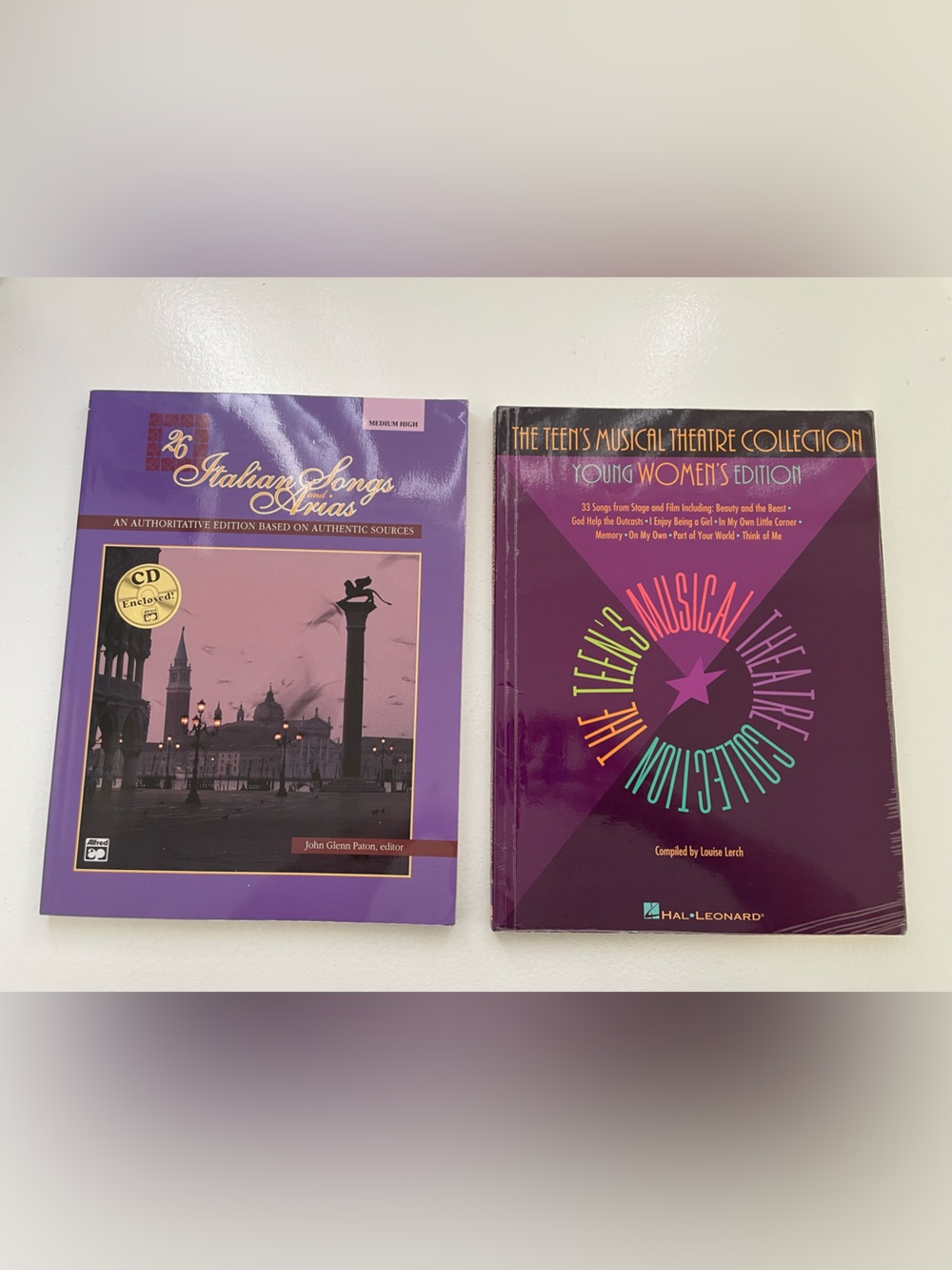 Teen musical theater and italian arias book for voice lessons